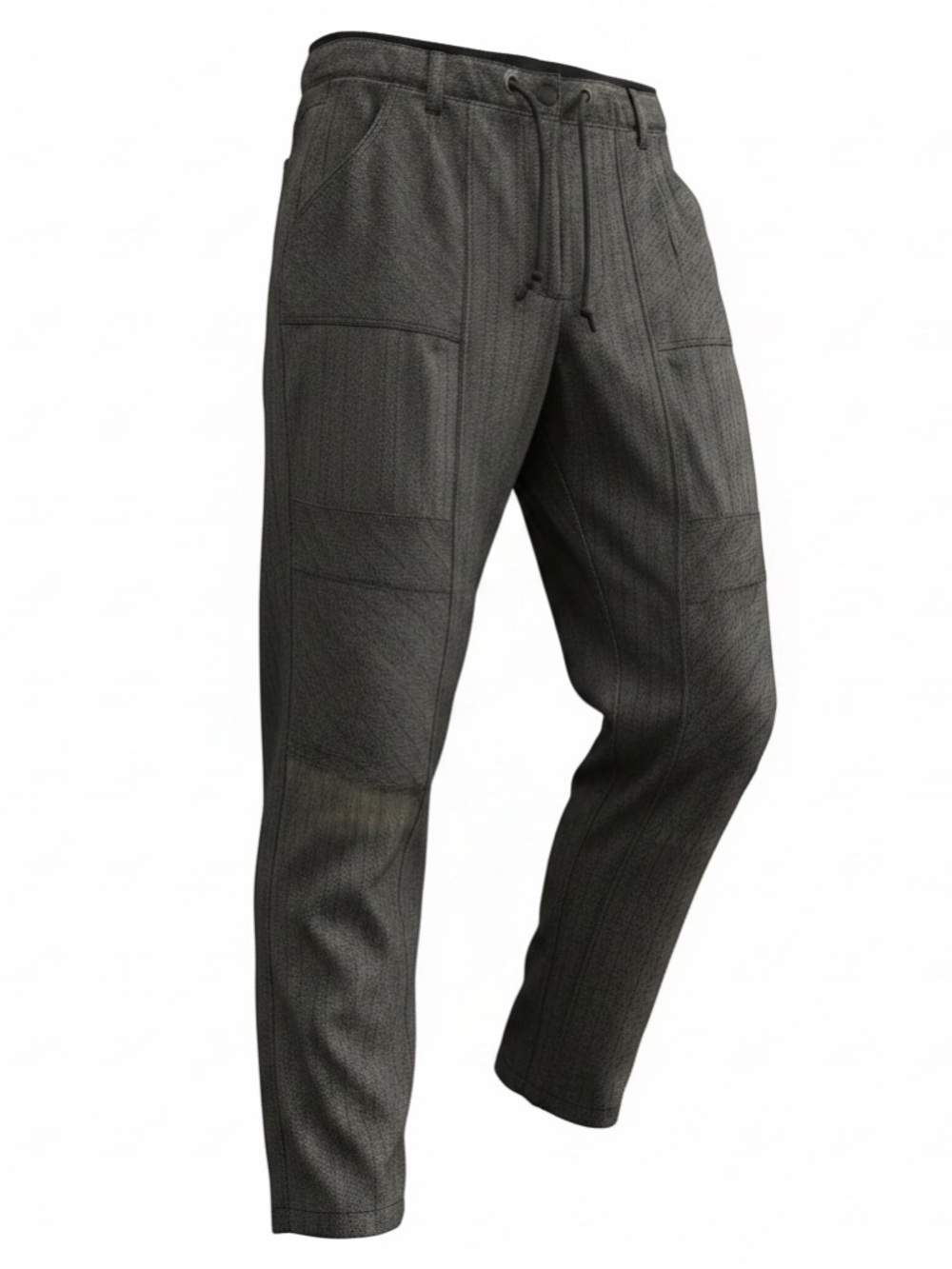 Democracy Men's Drawstring Trousers - Charcoal Gray